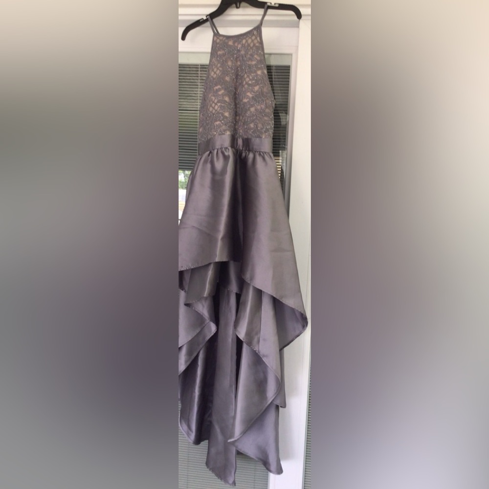 Grey Juniors Hi Low gown